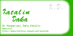 katalin daka business card